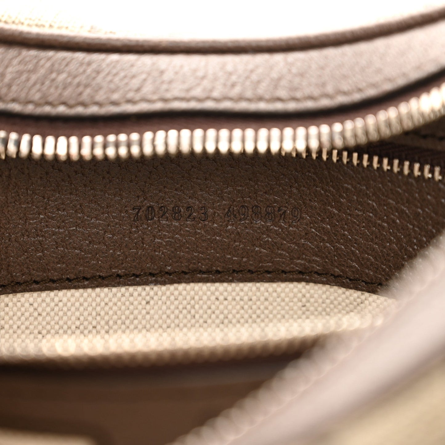 Gucci GG Supreme Monogram Textured Calfskin Web Large Attache Shoulder Bag Beige Ebony New Acero