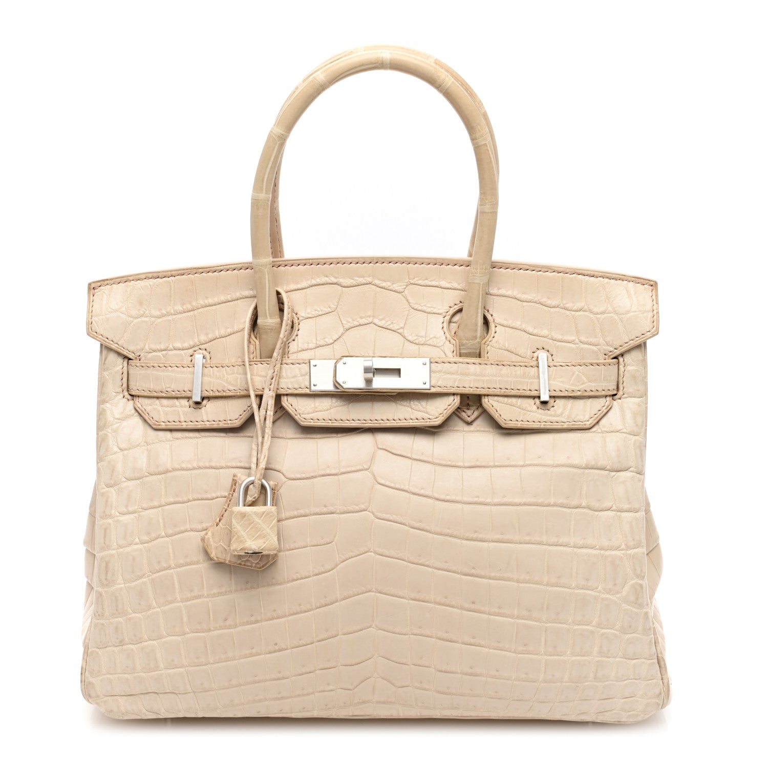 Hermes Matte Niloticus Crocodile Birkin Parchemin Handbag Travel Bag