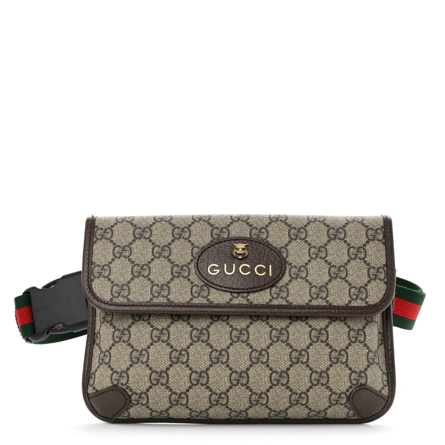 Gucci GG Supreme Monogram Neo Web Belt Bag Brown