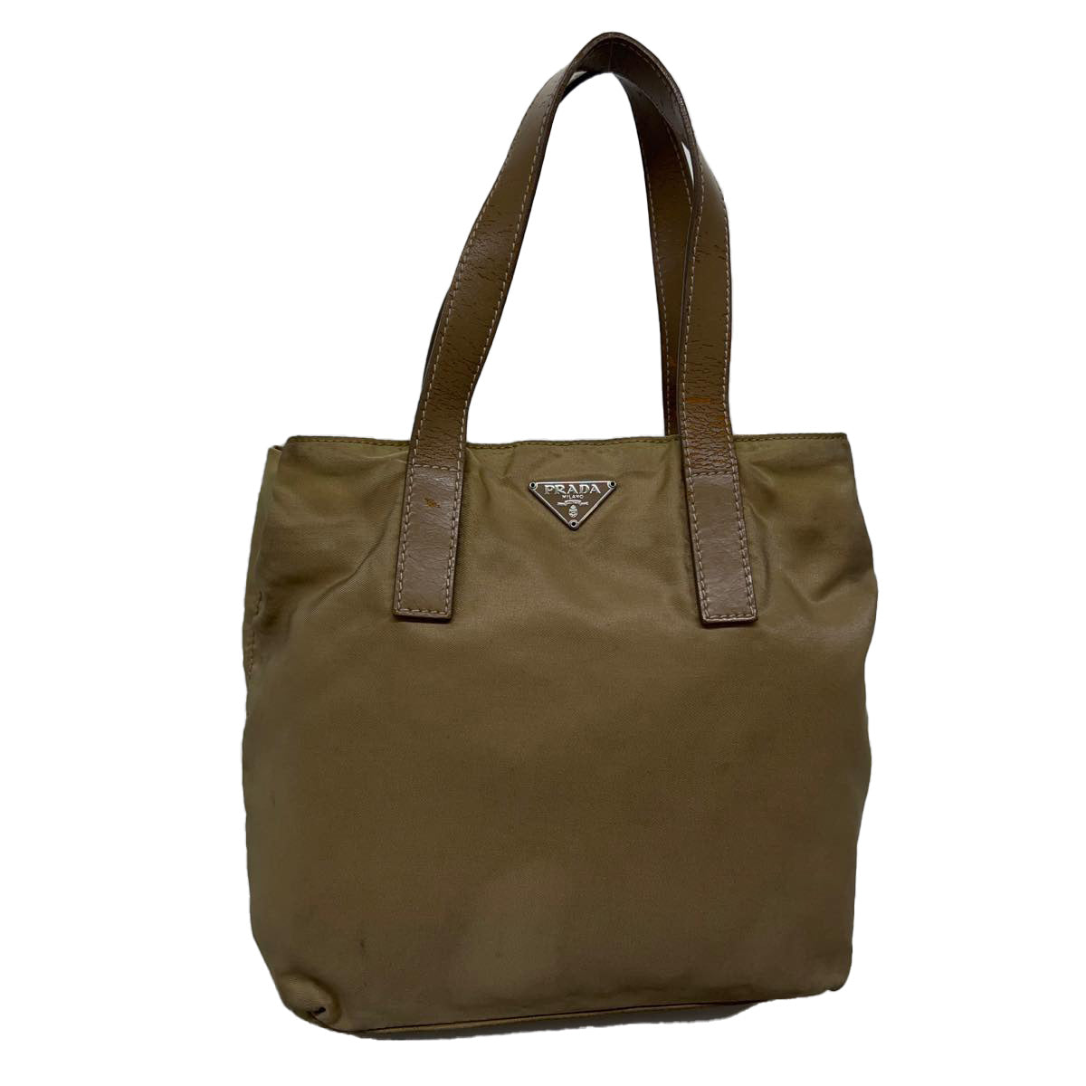 Prada Hand Bag Nylon Beige Travel Bag Nylon Beige Ac1161