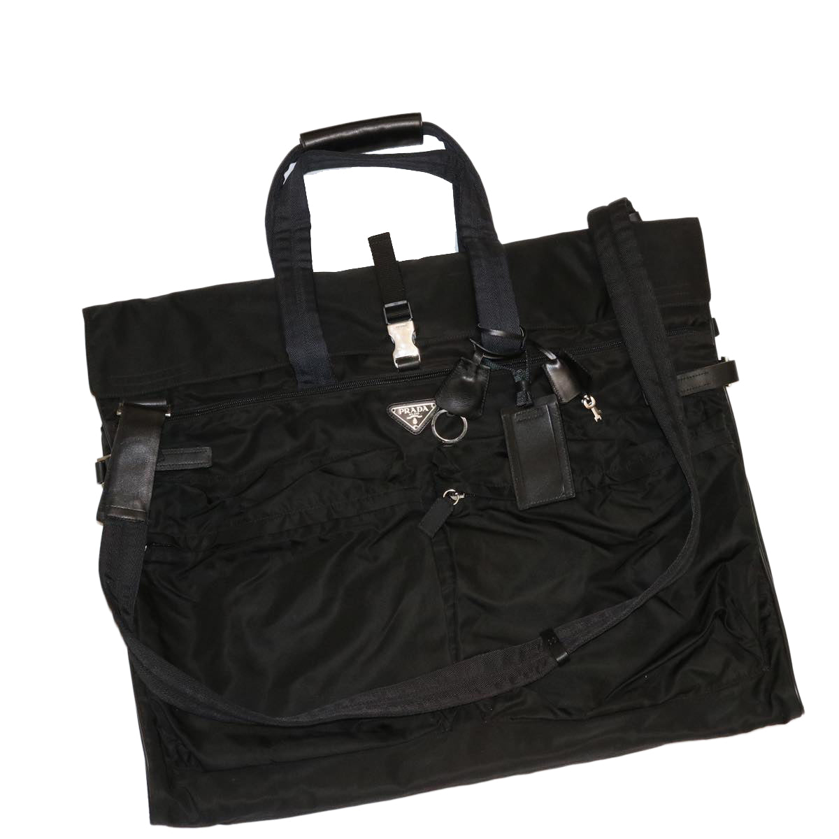 Prada Garment Cover Auth Luxury Handbag Nylon Black Travel Bag