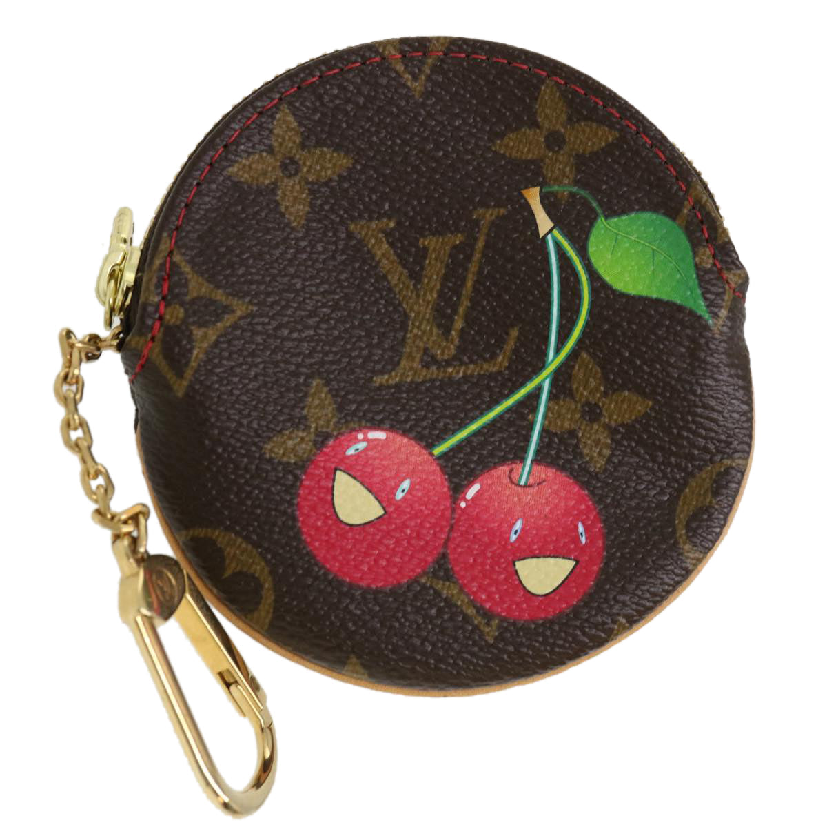 Louis Vuitton Monogram Cherry Porte Monnaie Ron Coin Purse LV ac1922
