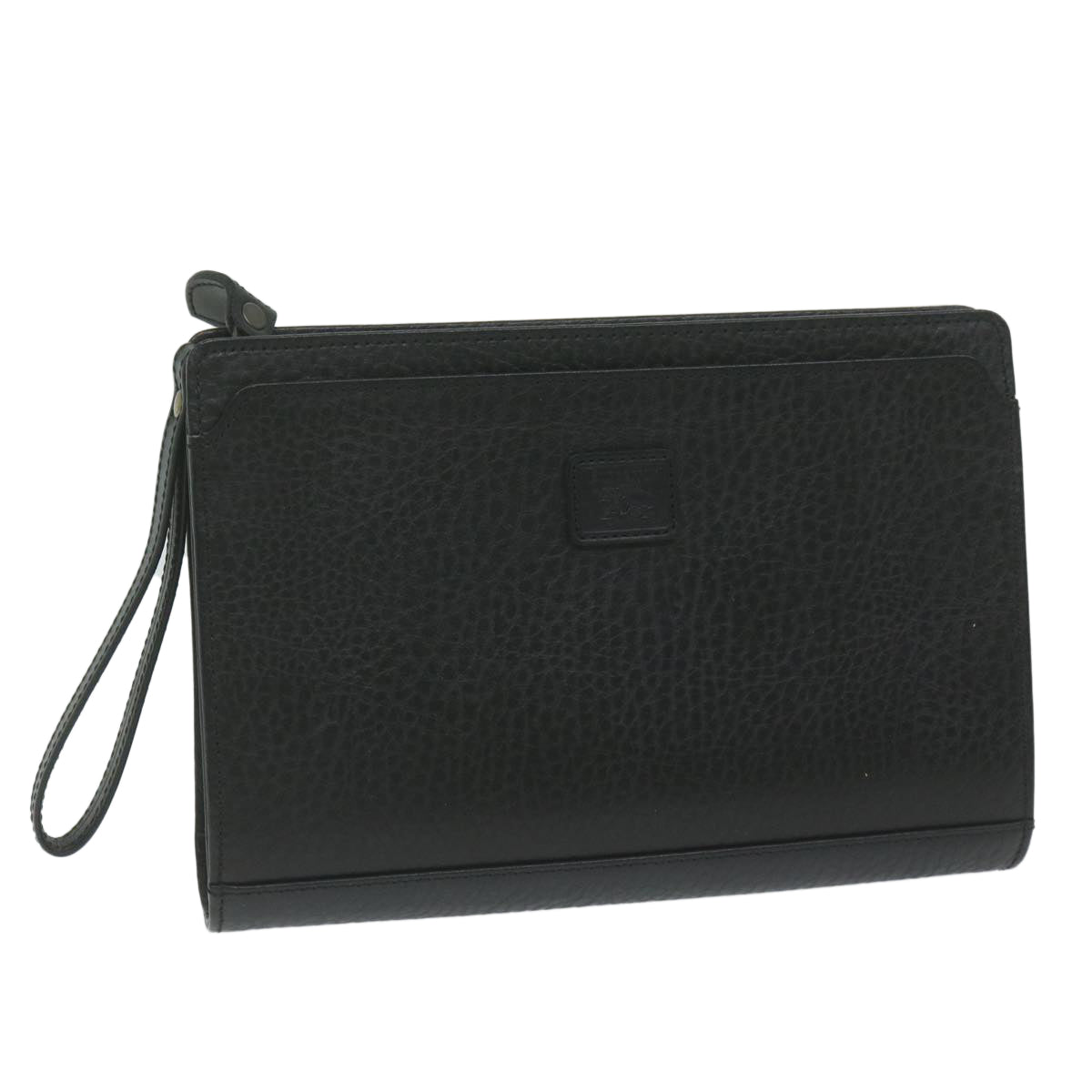 Burberry Luxury ss Clutch Bag Auth Ac2560 Leather Black