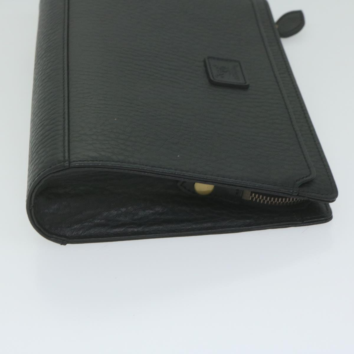 Burberry Luxury ss Clutch Bag Auth Ac2560 Leather Black