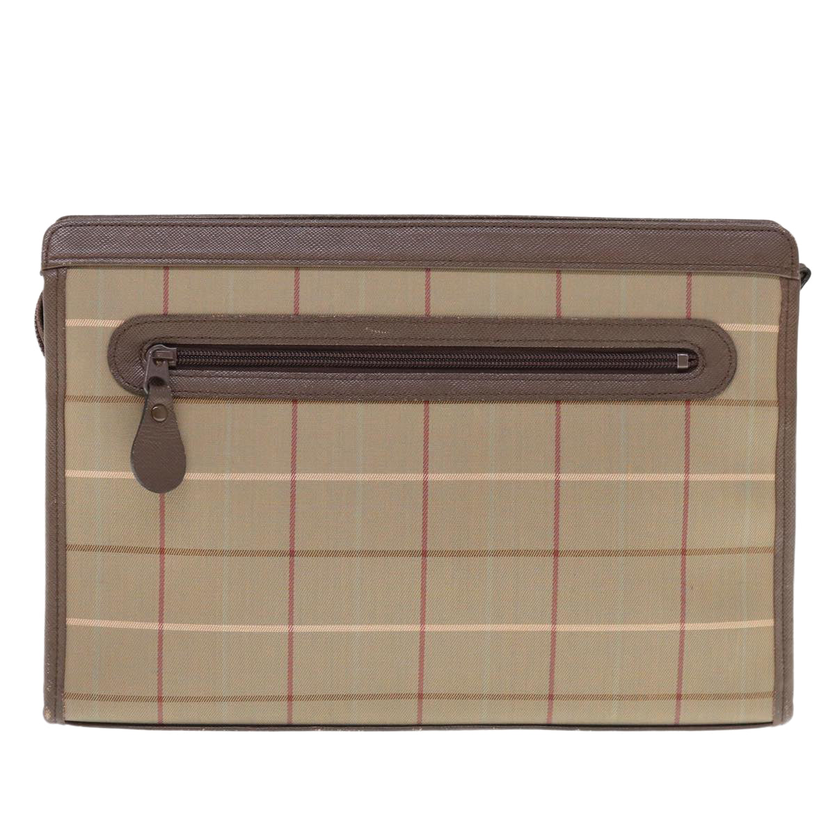Burberry Luxury ss Nova Check Clutch Bag Auth Ac2672 Canvas Nylon Beige