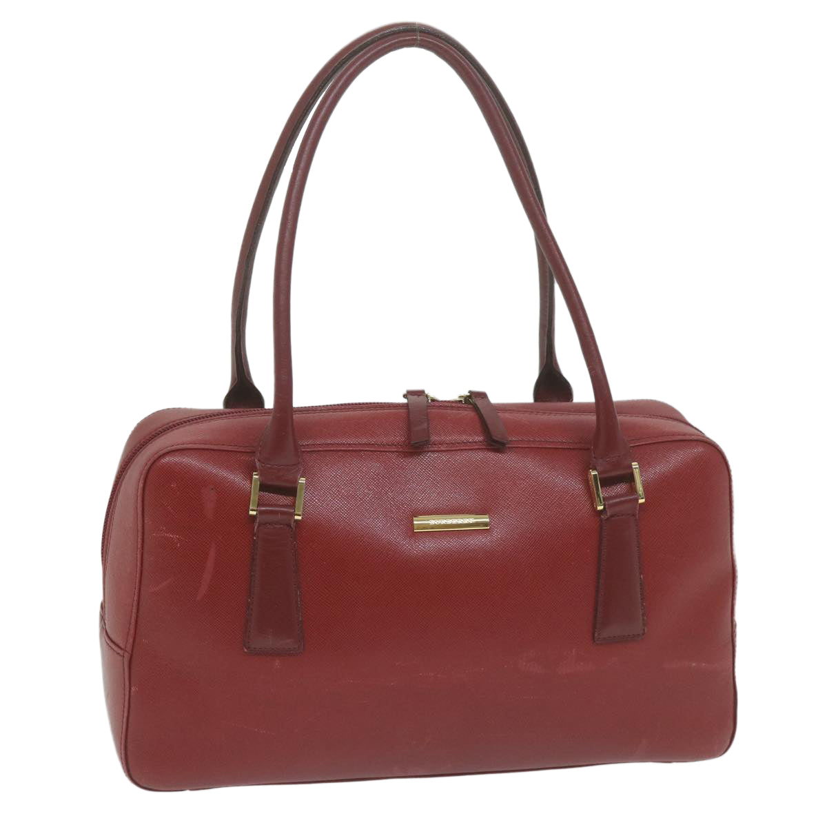 Burberry Luxury Shoulder Bag Auth Ac2696 Leather Red