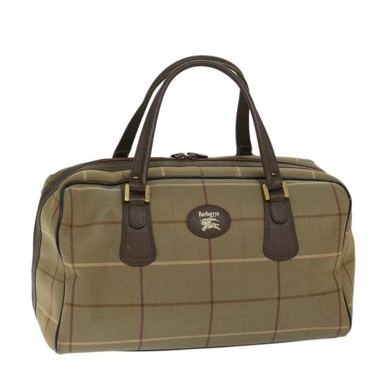 Burberry Luxury ss Nova Check Boston Bag Auth Ac2836 Canvas Beige Travel Bag