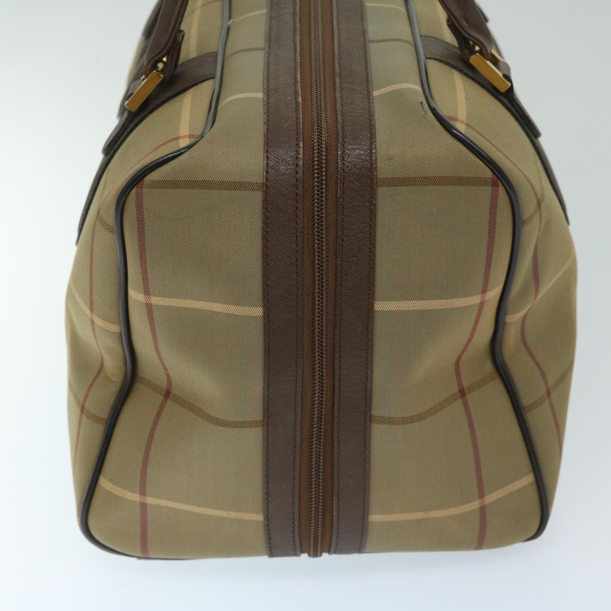 Burberry Luxury ss Nova Check Boston Bag Auth Ac2836 Canvas Beige Travel Bag