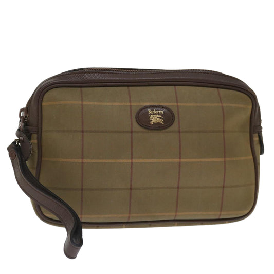 Burberry Luxury ss Nova Check Clutch Bag Auth Ac2857 Canvas Beige