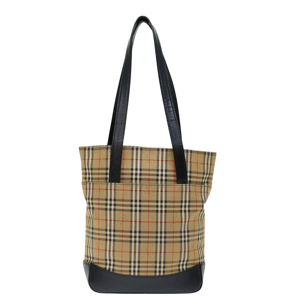 Burberry Luxury Nova Check Shoulder Bag Auth Ac2917 Canvas Black Beige
