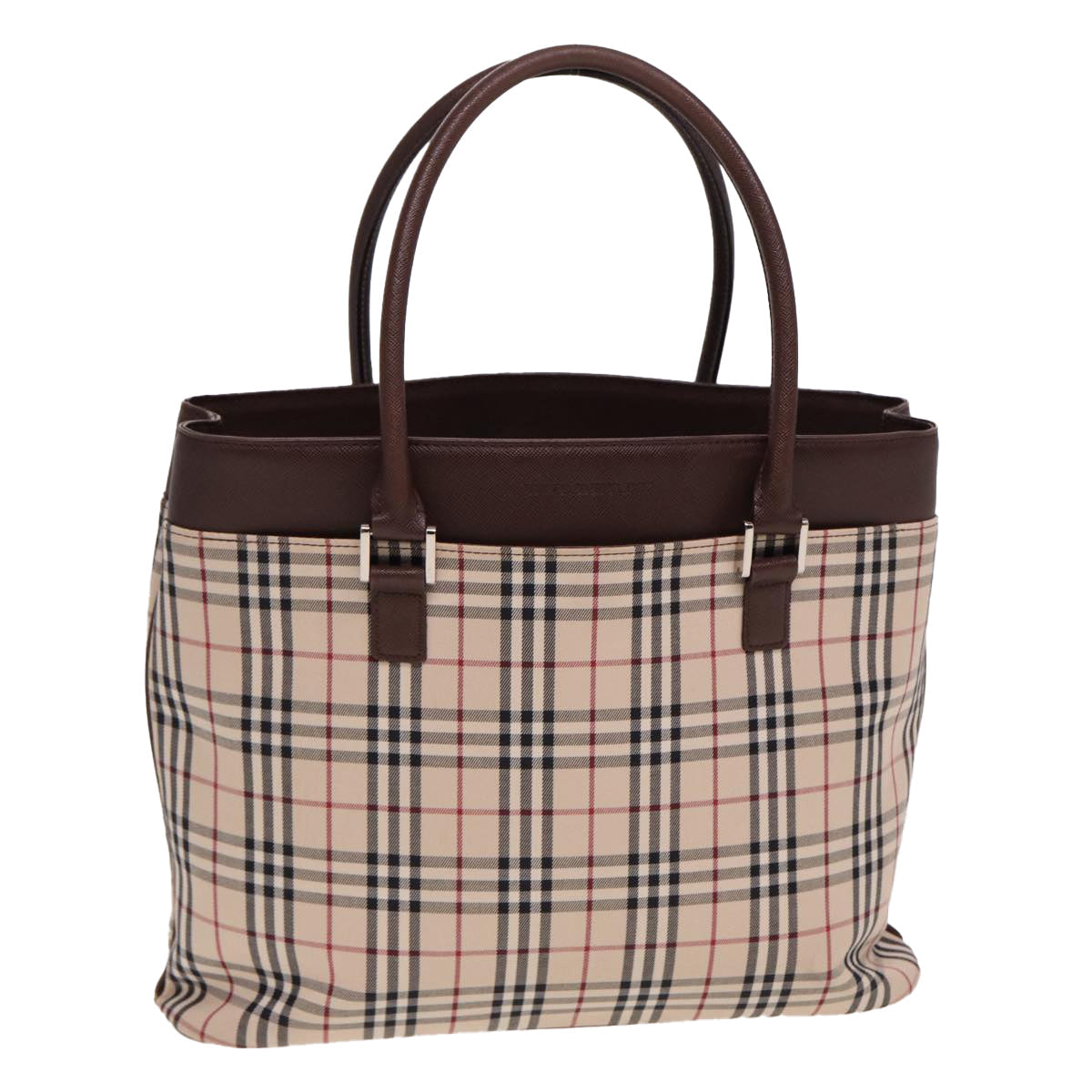 Burberry Luxury Nova Check Tote Bag Auth Ac3071 Canvas Beige