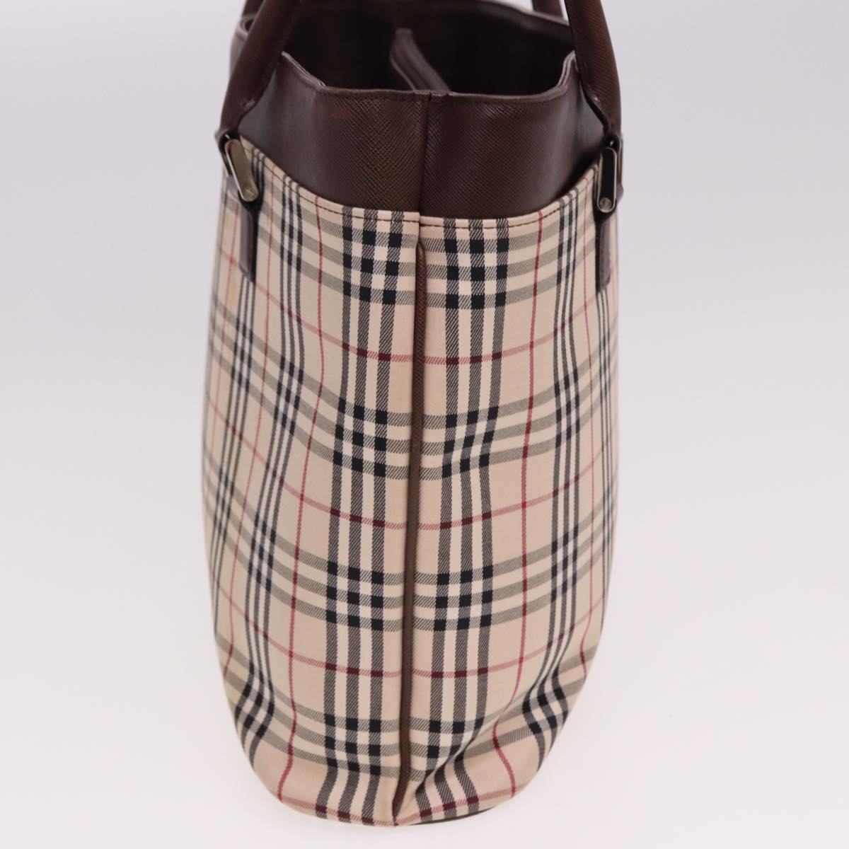 Burberry Luxury Nova Check Tote Bag Auth Ac3071 Canvas Beige
