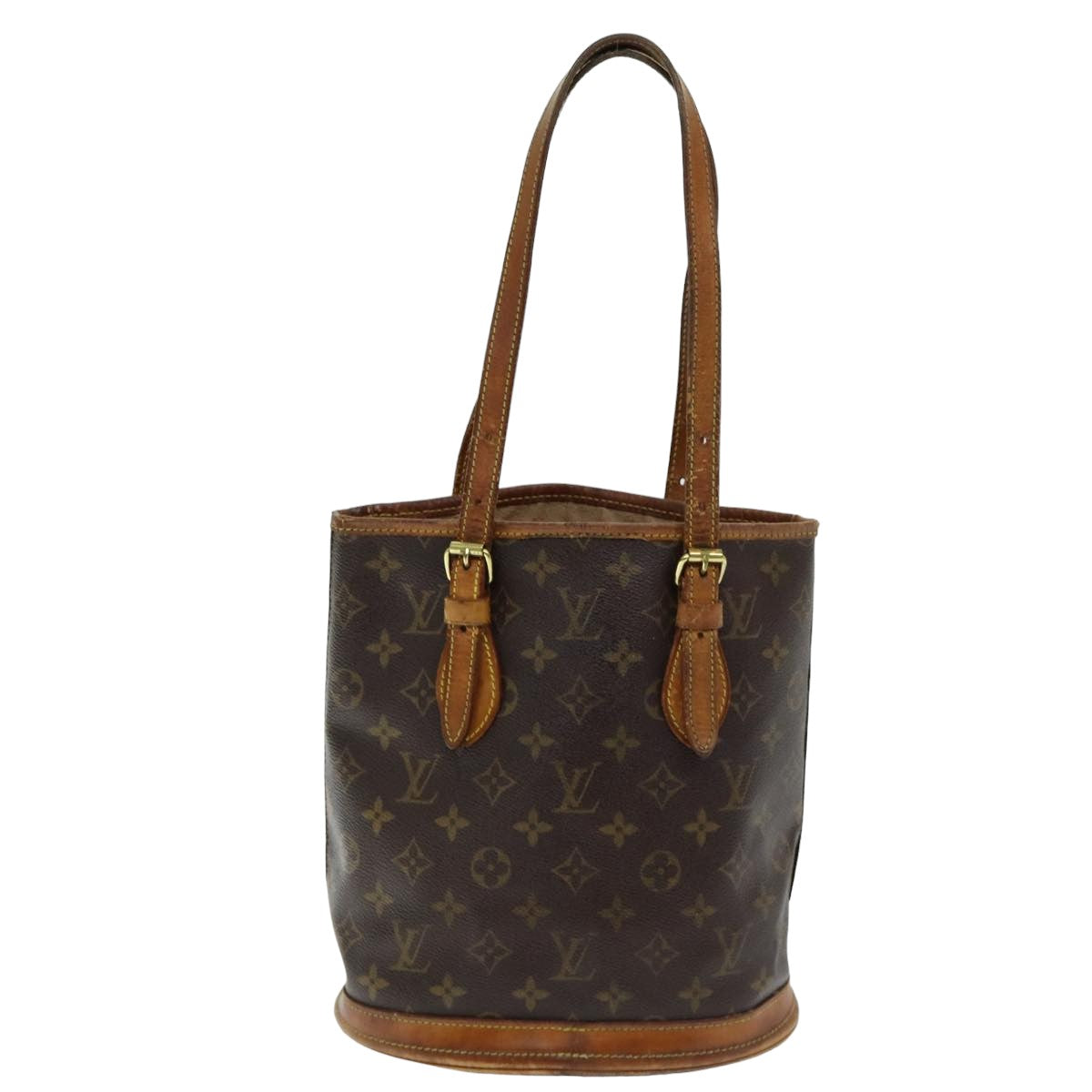 LOUIS VUITTON Monogram Bucket PM Shoulder Bag M42238 LV Auth ac3132
