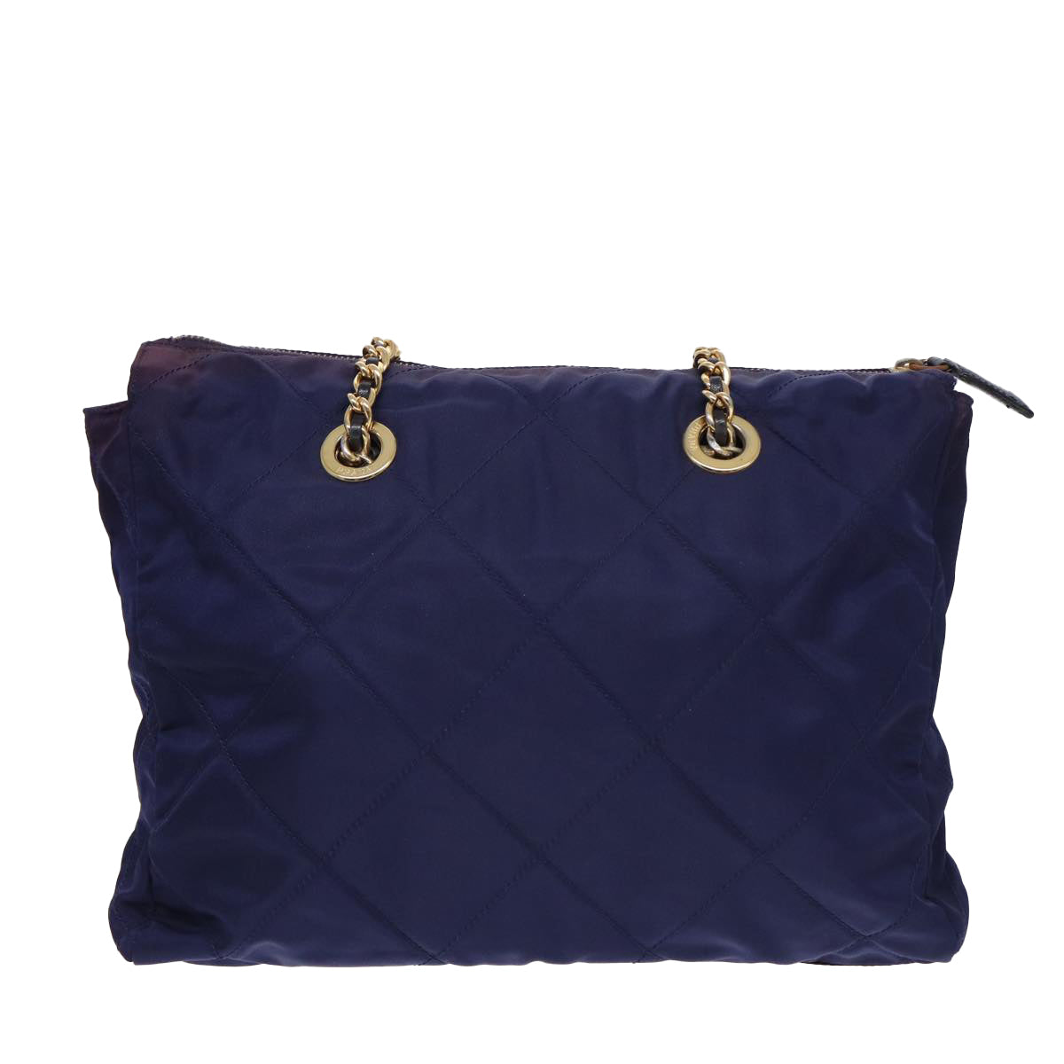 Prada Shoulder Bag Auth Nylon Purple Chain Purple Auth Ac3138