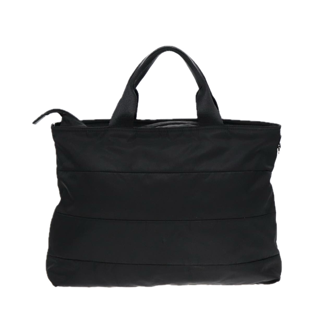 Prada Tote Bag 2Way Auth Nylon Black Silver