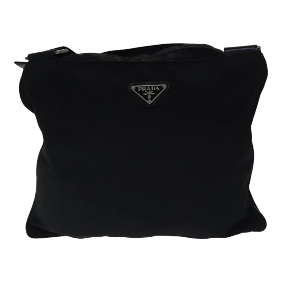 Prada Shoulder Bag Auth Nylon Black Black Auth Ac3248