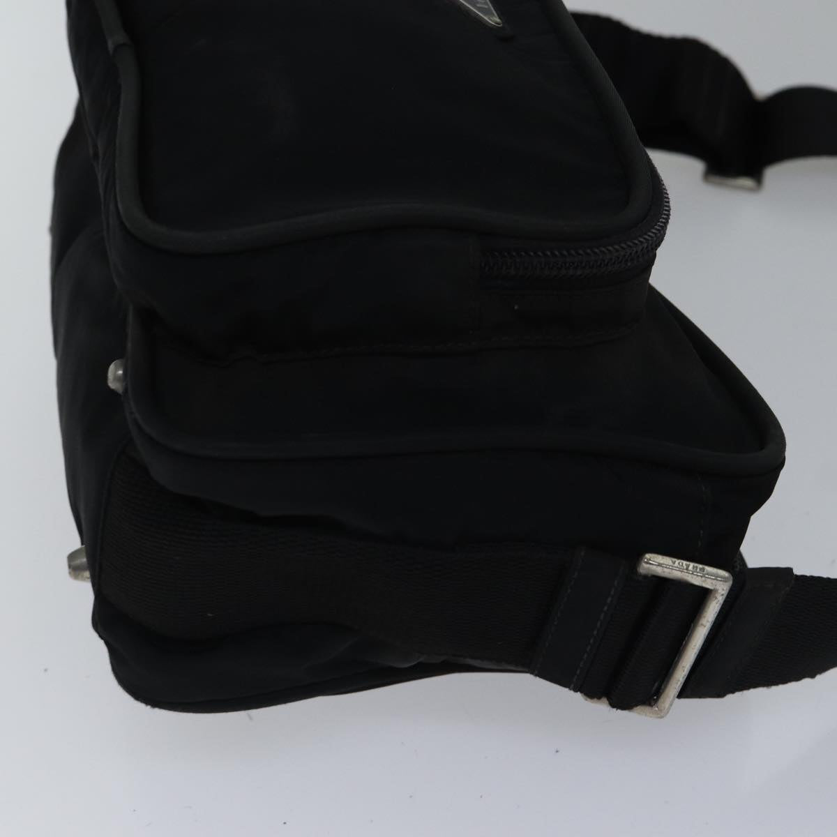 Prada Shoulder Bag Auth Nylon Black Black Auth Ac3249