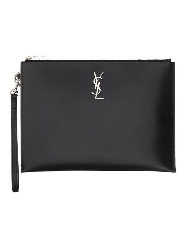 YSL Saint Laurent Saint Laurent Trending Logo Clutch Bag Monogram Black