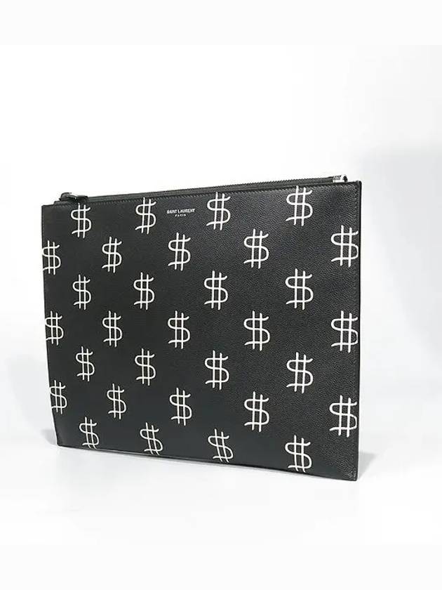 YSL Saint Laurent Trending Yip Color Printing Clutch Bag Black