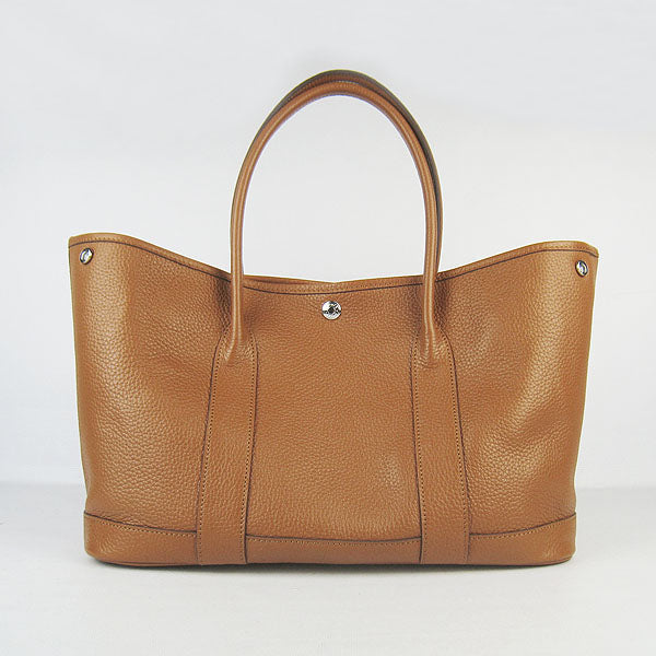 Hermes Luxury Garden Party Handbag Light Coffee Travel Bag