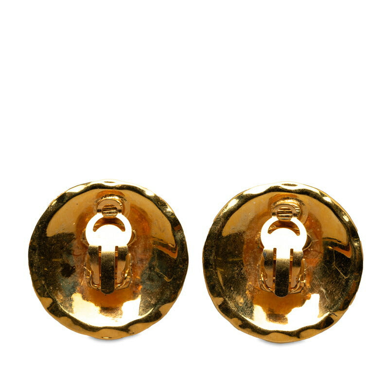Chanel Gold Plated Coco Mark Matelasse Earrings Bag