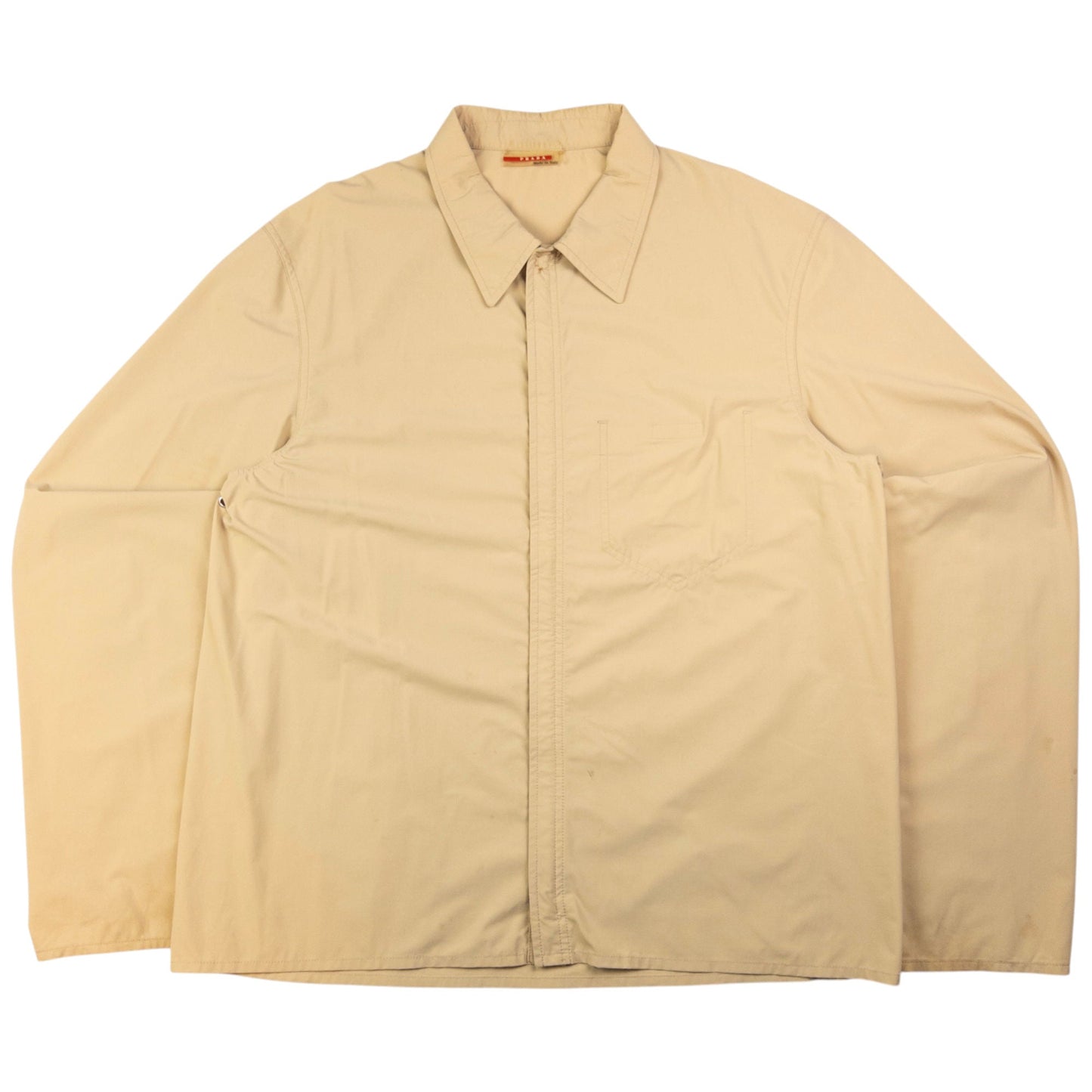 Prada Handbag Sport Lightweight Up Jacket Beige Zip