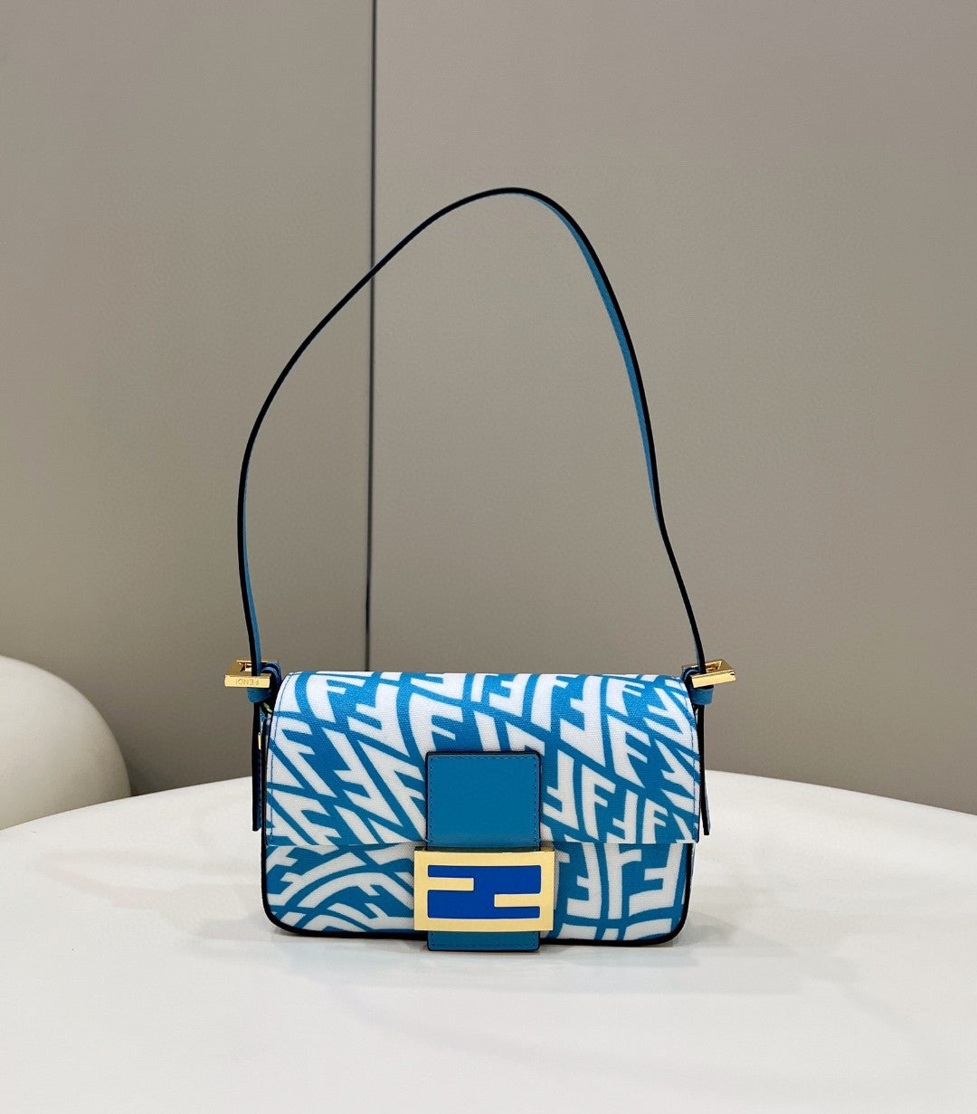 Top QualityTop Quality Baguatte Glazed Blue Mini Bag