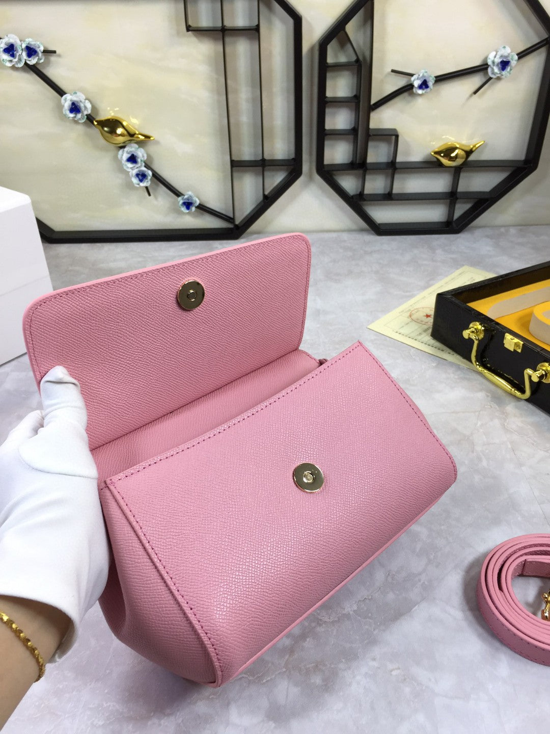 Top Quality Sicily Handbag In Dauphine For Pink Medium Travel Bag