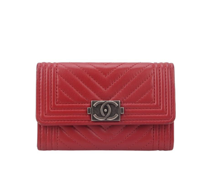 Preloved Chanel Leboy Wallet red 24120978976715