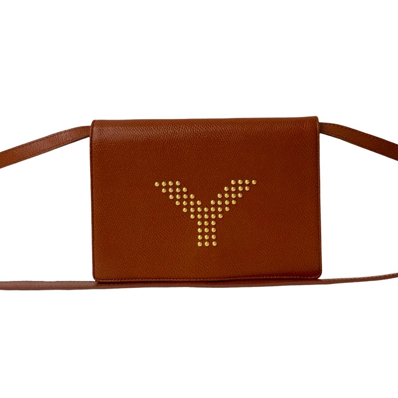YSL Saint Laurent Yves Shoulder Bag Leather Logo