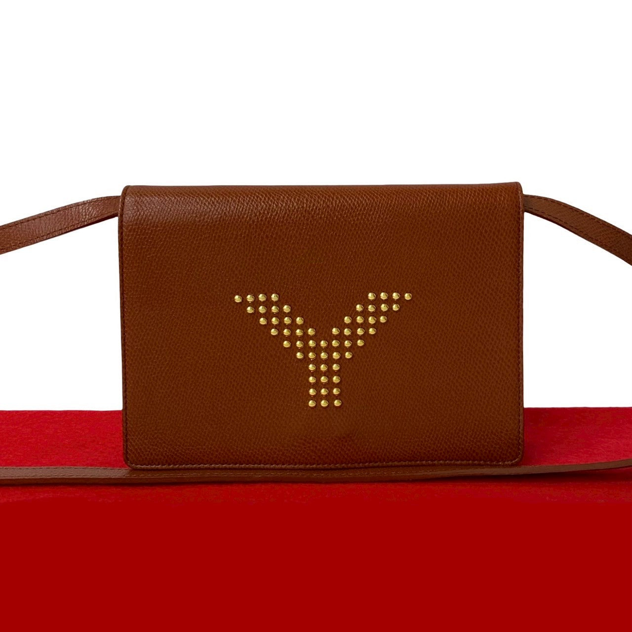 YSL Saint Laurent Yves Shoulder Bag Leather Logo