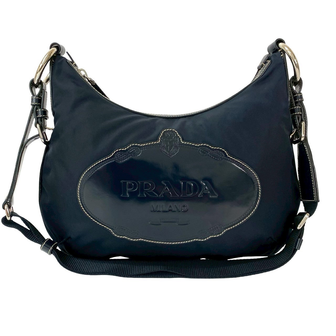 Prada Shoulder Bag Leather Nylon Shoulder Bag 12