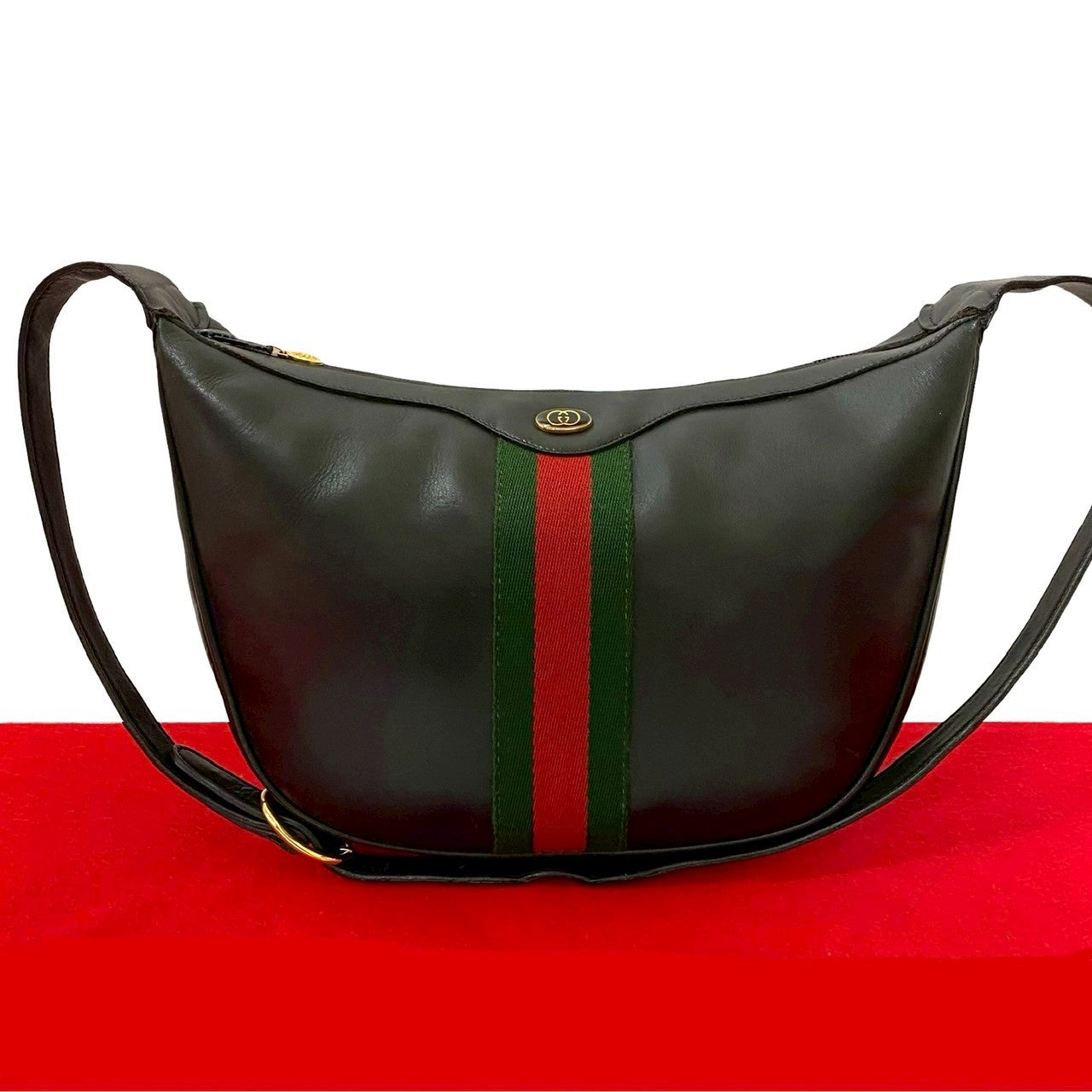 Gucci Old Shoulder Bag Leather Logo Shoulder Bag