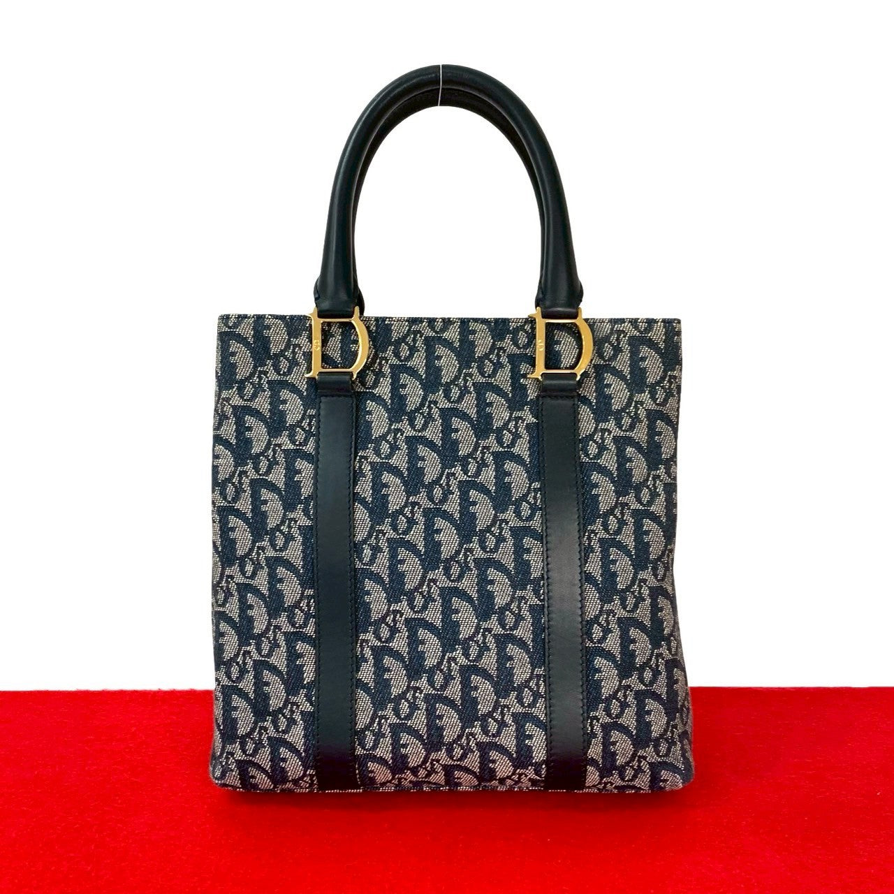 Dior Christian Trotter Handbag Leather Canvas Travel Bag Leather Canvas Handbag