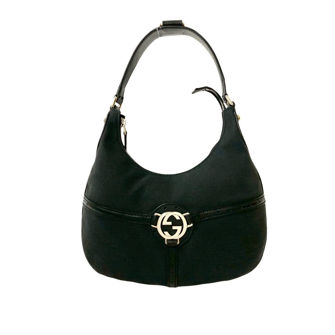 Gucci Shoulder Bag Leather Canvas 49