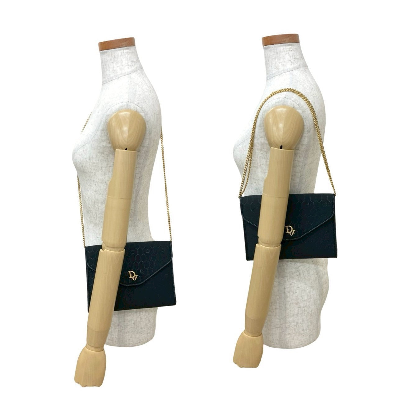 Dior Christian Honeycomb Shoulder Bag Canvas