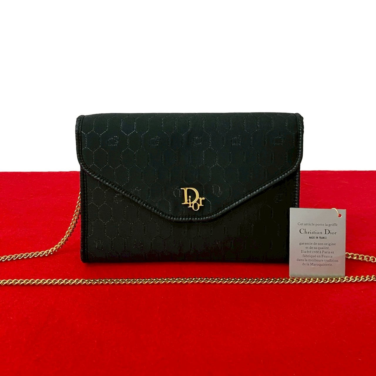 Dior Christian Honeycomb Shoulder Bag Canvas