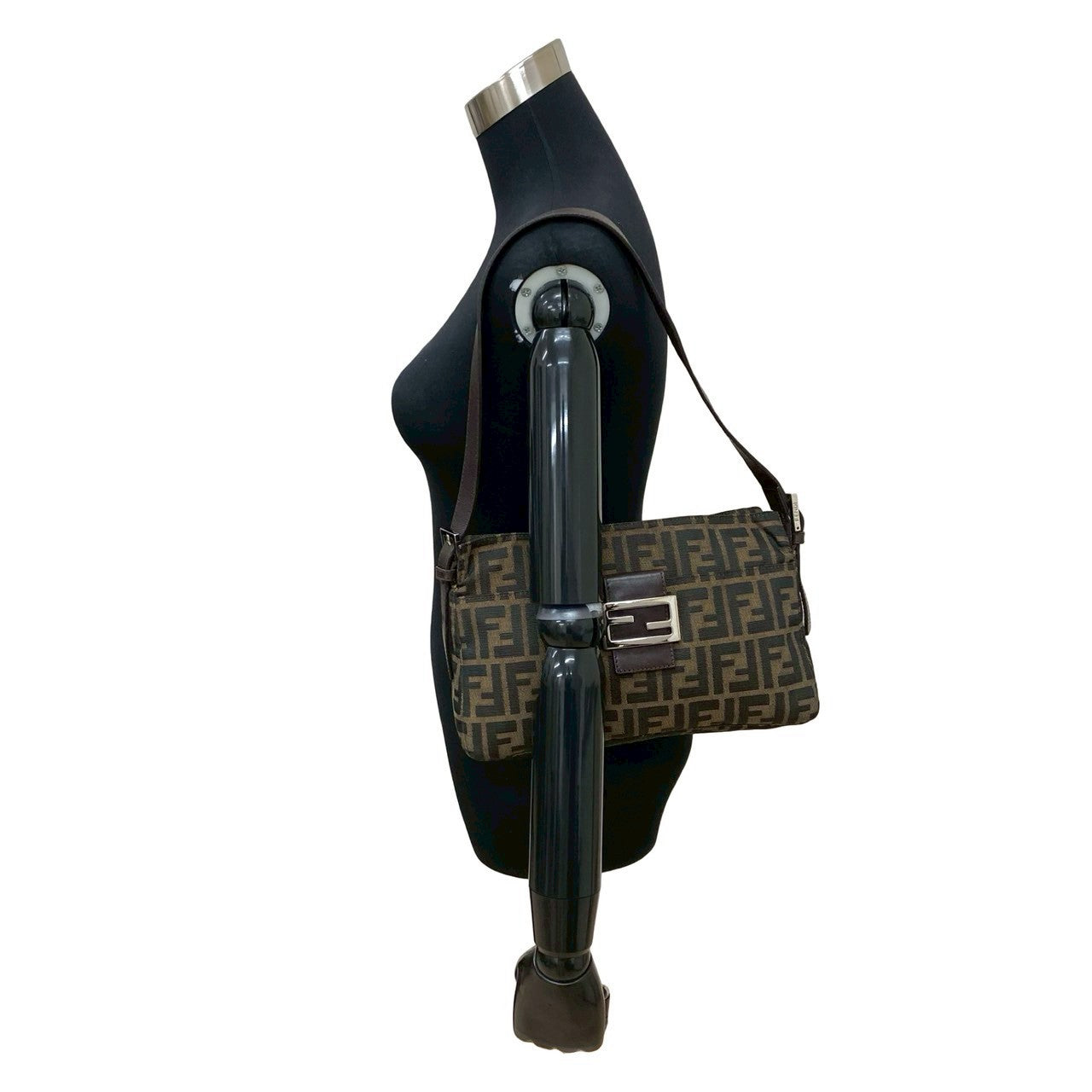Fendi Zucca Shoulder Bag Leather Canvas Shoulder Bag 1