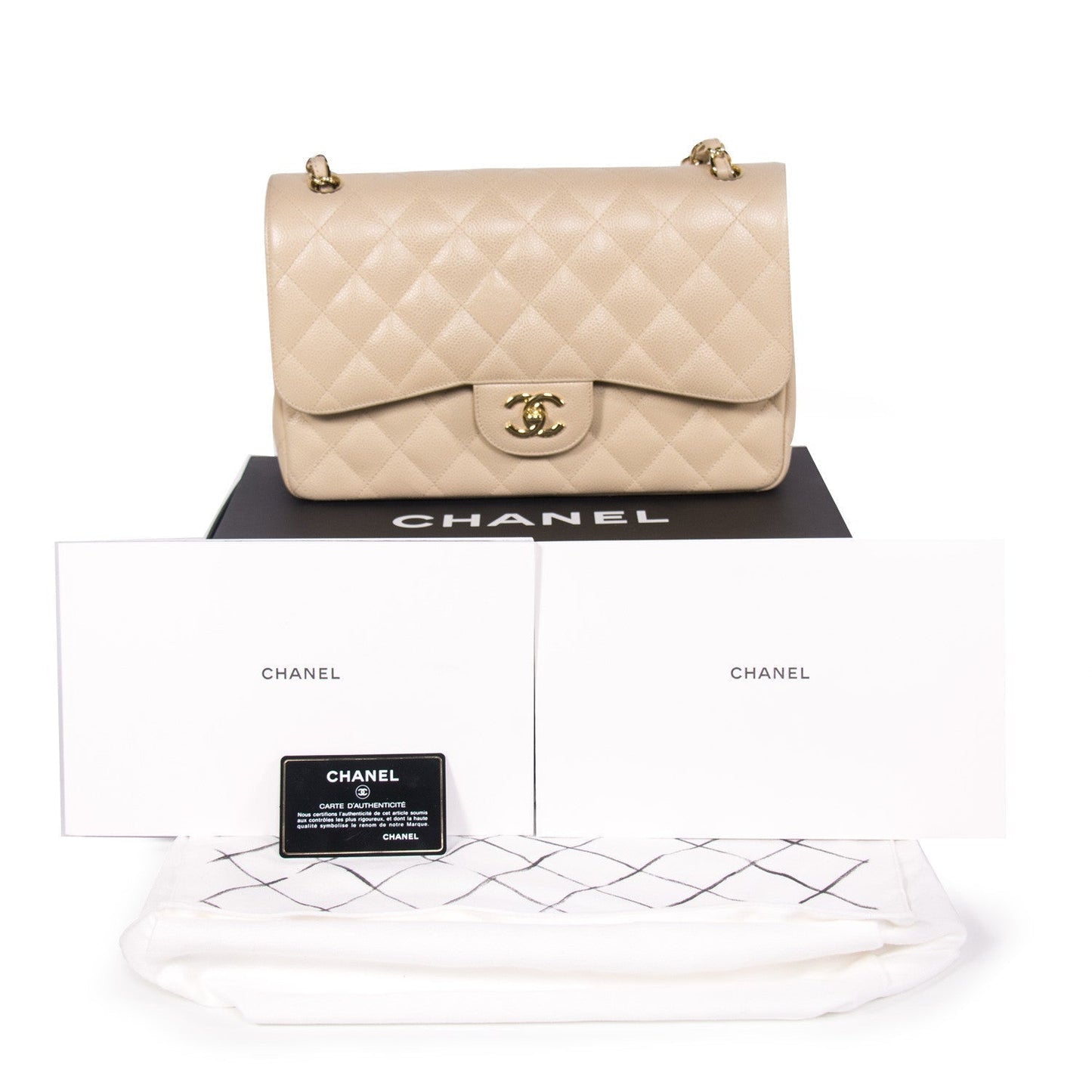 Chanel Caviar Classic Jumbo Double Flap Bag