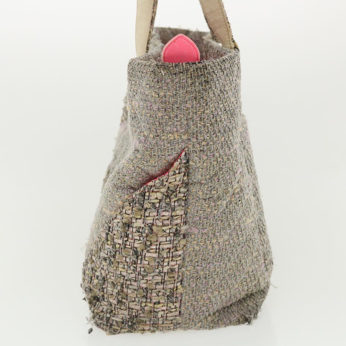 Chanel Cambon Line Tote Bag Pink Gray CC Auth am