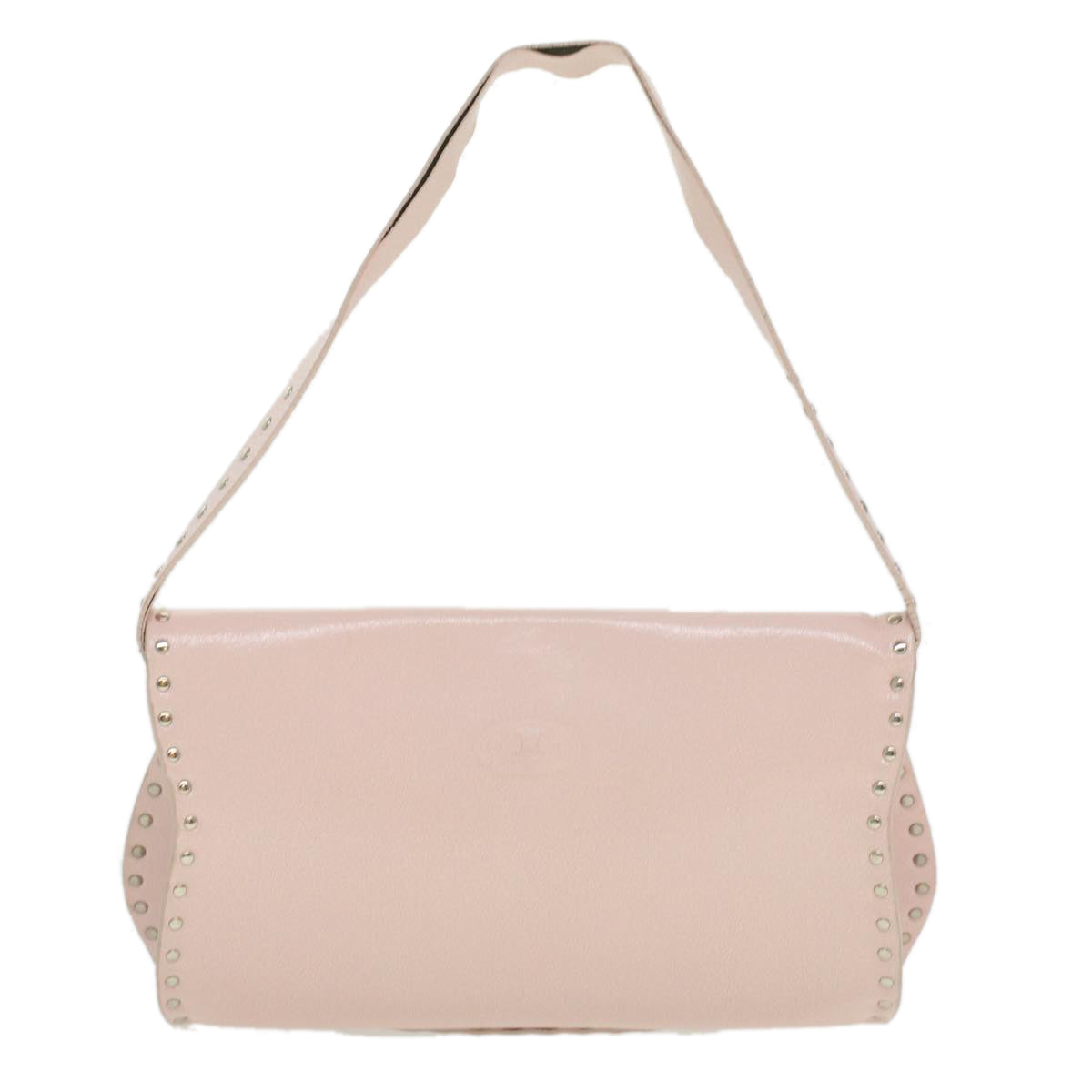 Luxury Studs Shoulder Bag Ce Am Leather Pink