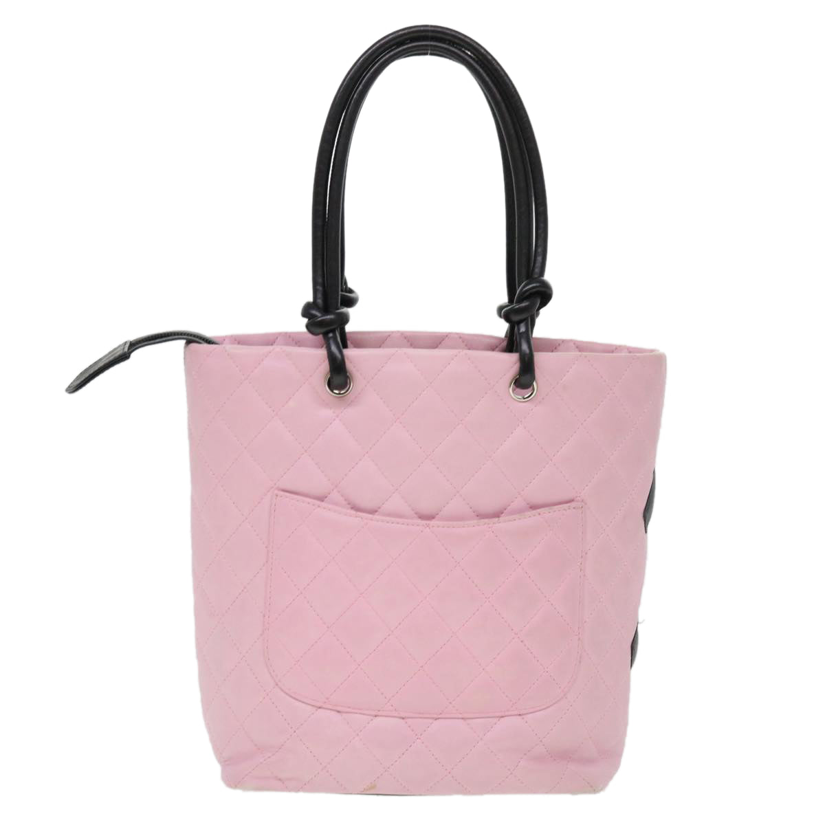Chanel Cambon Line Shoulder Bag Caviar Skin Pink CC Auth amA