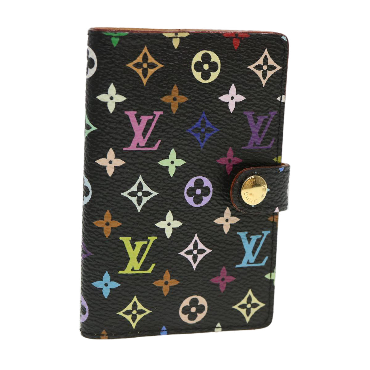 LOUIS VUITTON Multicolor Carnet de Val Mini Agenda Black M92652 LV am4066
