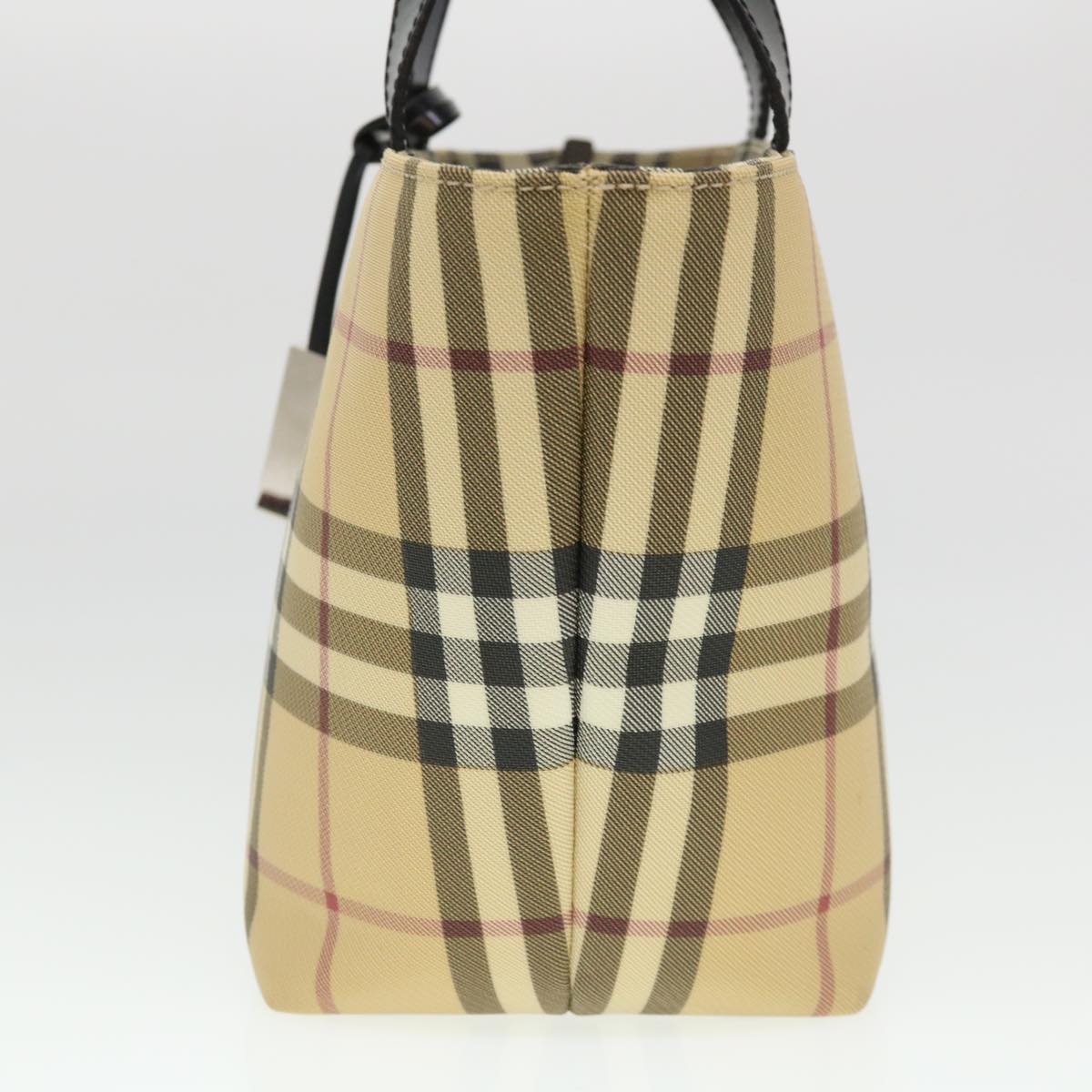 Burberry Luxury Nova Check Hand Bag Auth Am4079 Nylon Beige Travel Bag
