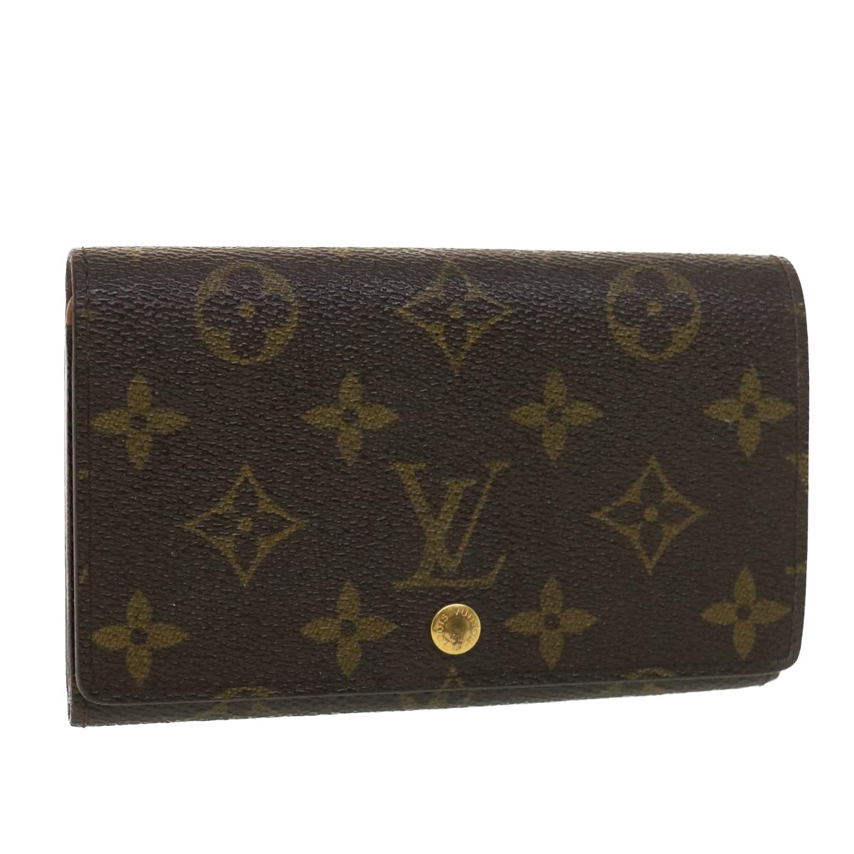 Louis Vuitton Monogram Porte Monnaie Billets Tresor Wallet LV am4096