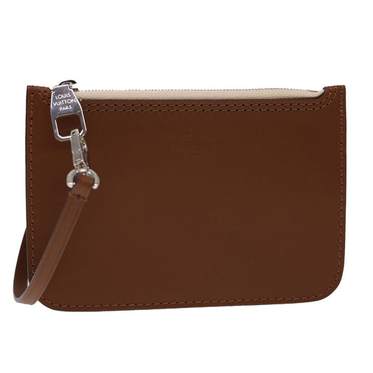 LOUIS VUITTON Mahina PM Pouch Leather Brown LV am4164