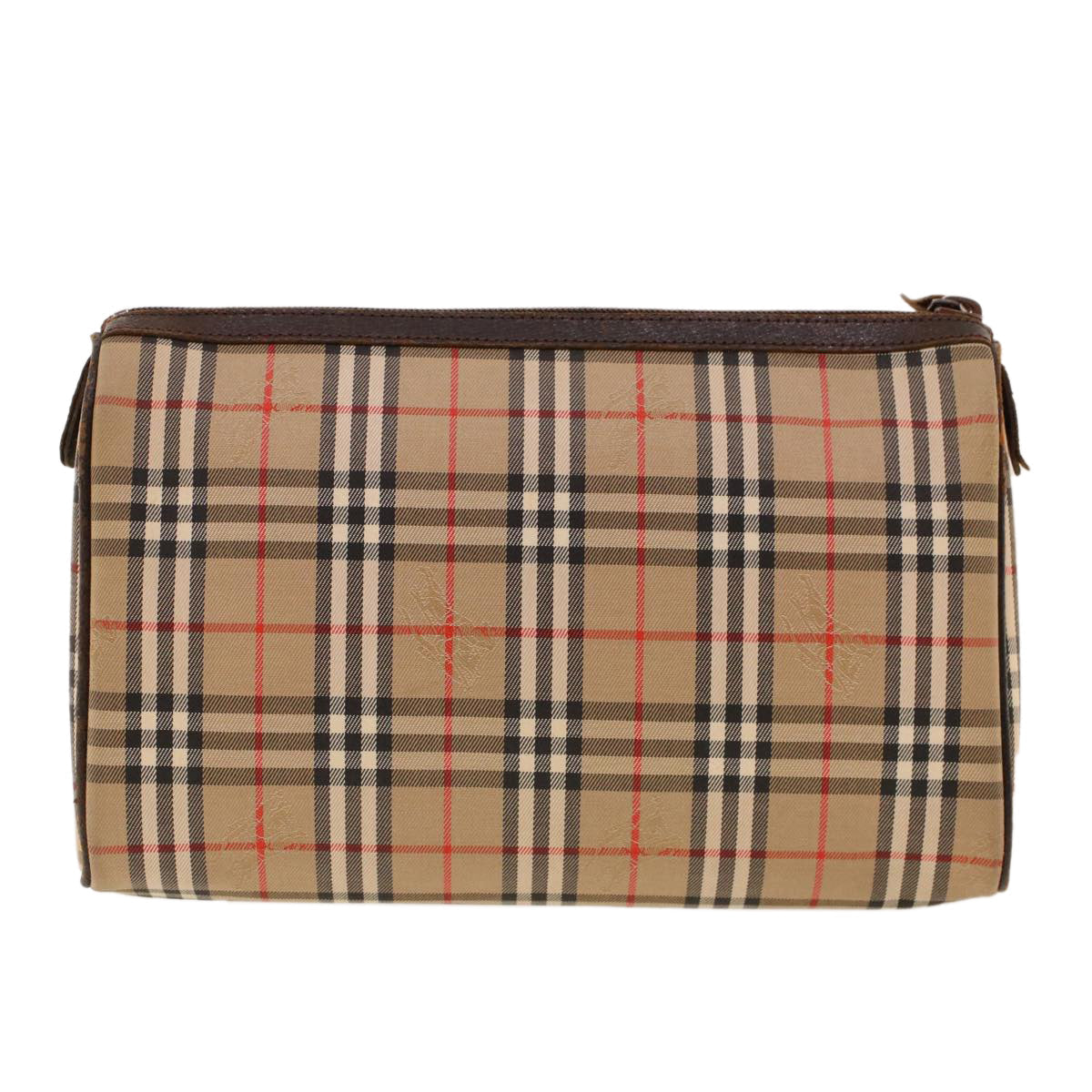 Burberry Luxury ss Nova Check Clutch Bag Auth Am4307 Nylon Beige