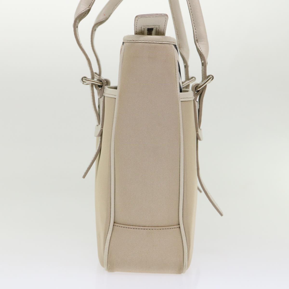 Burberry Luxury Nova Check Shoulder Bag Auth Am4592 Leather Nylon Beige