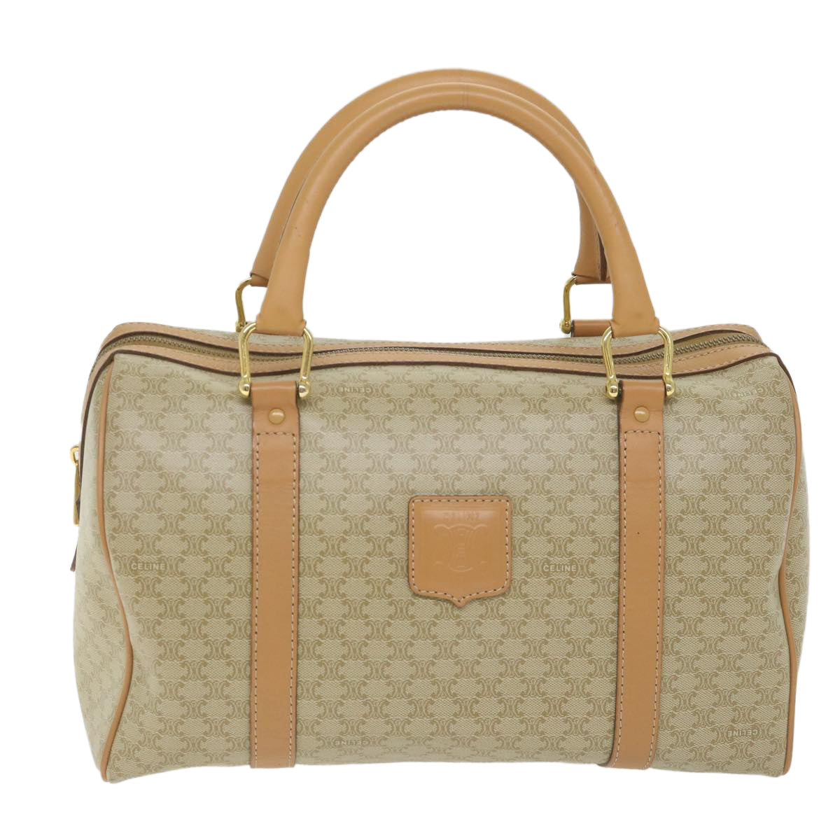 Luxury Macadam Boston Bag Am Canvas Beige Travel Bag