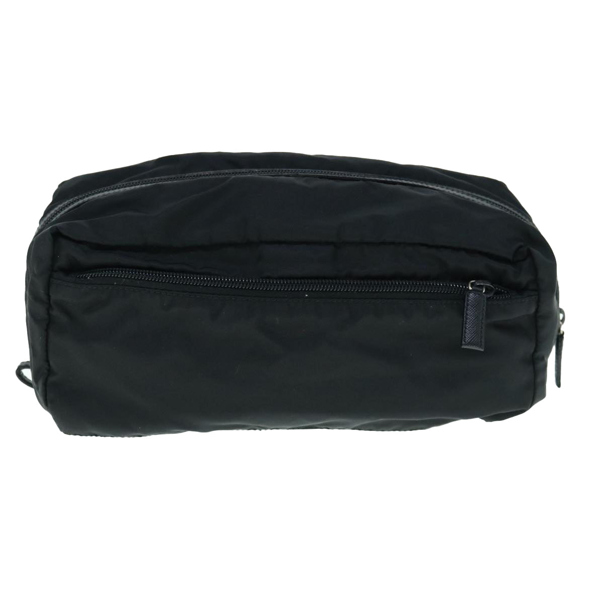 Prada Clutch Bag Auth Nylon Black